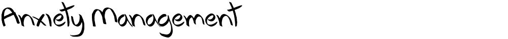 Anxiety Management