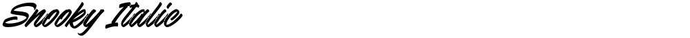 Snooky Italic