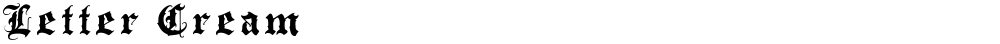 Letter Cream