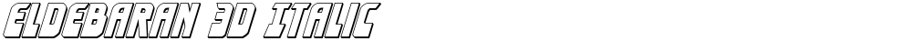 Eldebaran 3D Italic