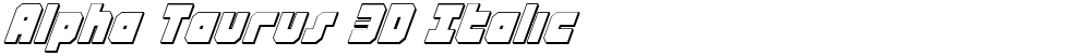 Alpha Taurus 3D Italic