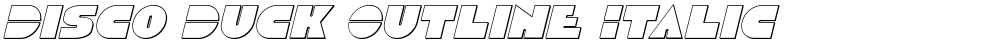 Disco Duck Outline Italic