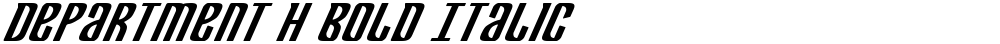 Department H Bold Italic