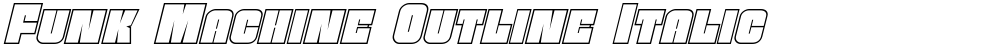Funk Machine Outline Italic