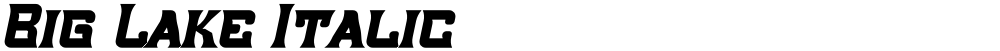Big Lake Italic