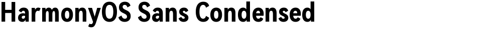 HarmonyOS Sans Condensed