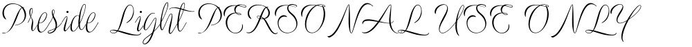 Preside Light PERSONAL USE ONLY