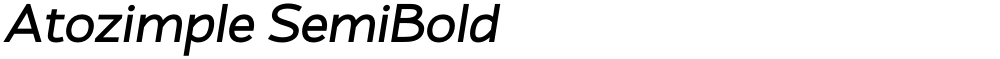 Atozimple SemiBold