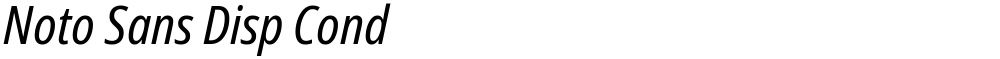 Noto Sans Disp Cond