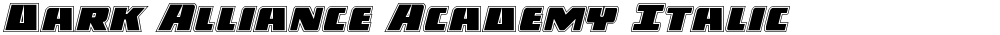 Dark Alliance Academy Italic
