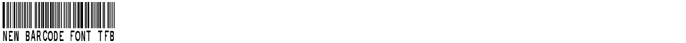 New Barcode Font tfb