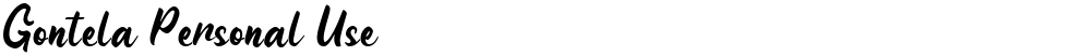 Gontela Personal Use