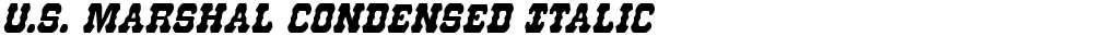 U.S. Marshal Condensed Italic