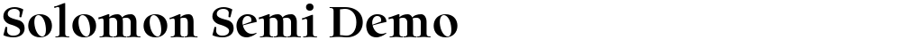 Solomon Semi Demo