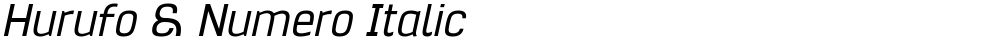 Hurufo & Numero Italic