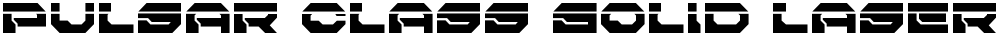 Pulsar Class Solid Laser