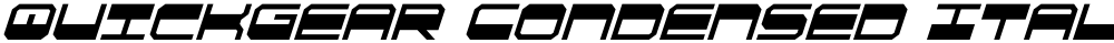QuickGear Condensed Italic