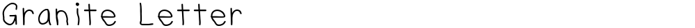 Granite Letter