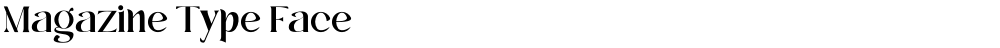 Magazine Type Face