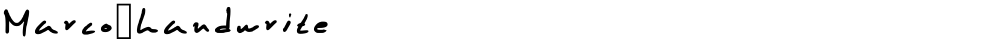 Marco_handwrite