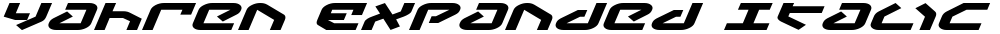 Yahren Expanded Italic