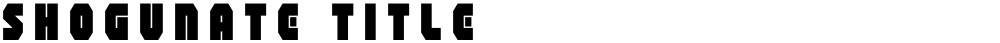 Shogunate Title