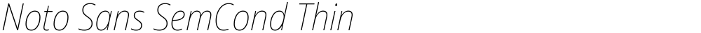 Noto Sans SemCond Thin