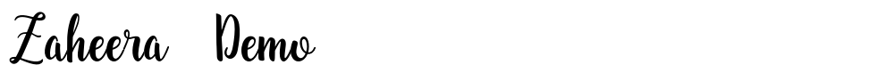 Zaheera  Demo