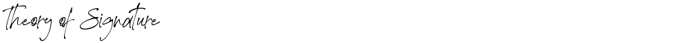 Theory of Signature