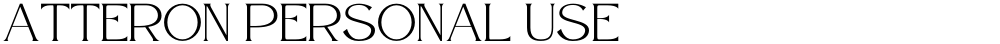 Atteron Personal Use