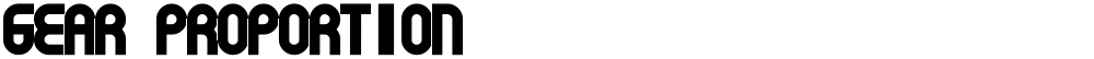 Gear Proportion