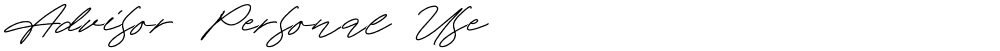 Advisor Personal Use