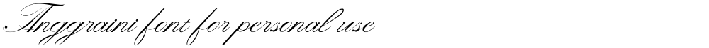 Anggraini font for personal use