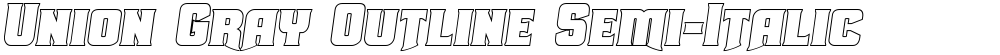 Union Gray Outline Semi-Italic
