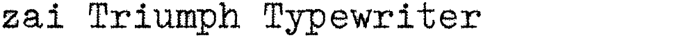 zai Triumph Typewriter