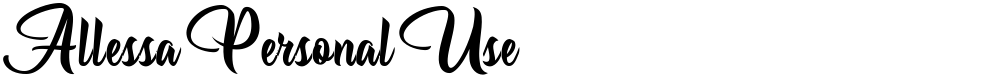Allessa Personal Use
