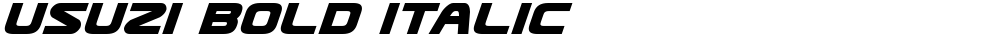 Usuzi Bold Italic