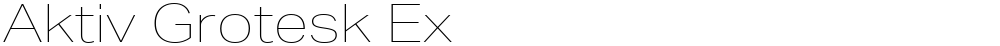 Aktiv Grotesk Ex