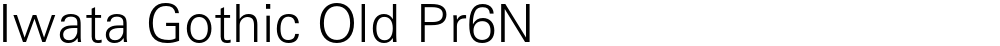 Iwata Gothic Old Pr6N