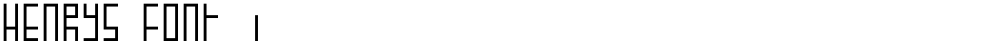 Henrys Font 1
