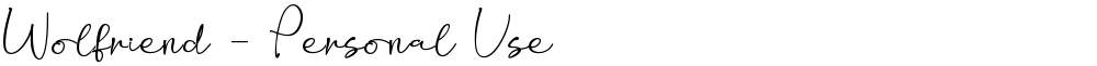 Wolfriend - Personal Use