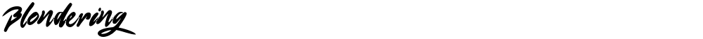 Blondering