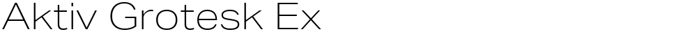 Aktiv Grotesk Ex